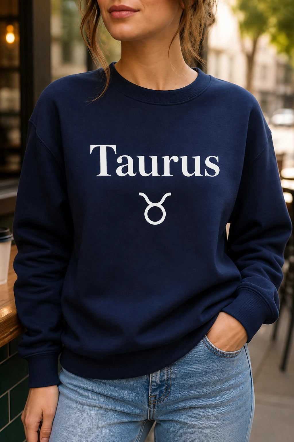 Zodiac Sign Gift Aries Taurus Gemini Cancer Sweatshirt Astrology Lover Unisex Minimalist – Taurus