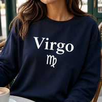 Zodiac Sign Gift Aries Taurus Gemini Cancer Sweatshirt Astrology Lover Unisex Minimalist – Virgo