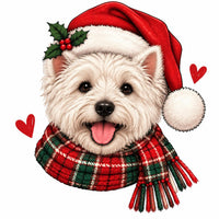 Personalized Dog Breed Christmas Sweatshirt, Custom Choose from 50+ Breeds, Festive Santa Dog Portrait for Dog Mom, Holiday Dog Lover Gift – Westie