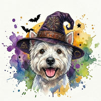 Personalized Halloween Dog Breed T-Shirt, Custom Choose Your Breed Witch Dog Graphic, Cute Spooky Dog Mom Pet Lover Gift – Westie
