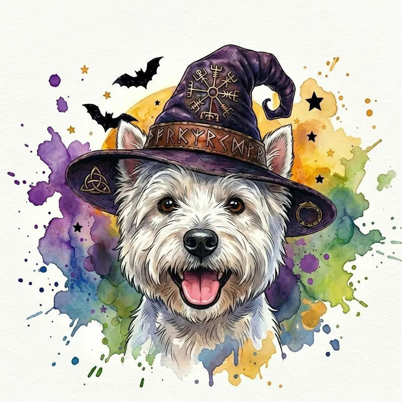 Personalized Halloween Dog Breed T-Shirt, Custom Choose Your Breed Witch Dog Graphic, Cute Spooky Dog Mom Pet Lover Gift – Westie