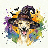 Custom Witch Dog Breed Halloween T-Shirt, Spooky Dog Mom Graphic Tee, Fall Pet Lover Costume Apparel – Whippet