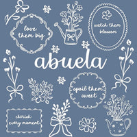 Custom Floral Family Nickname Shirt, Personalized Grandma Mama Nana Gigi Auntie Abuela Mother's Day Tee – abuela