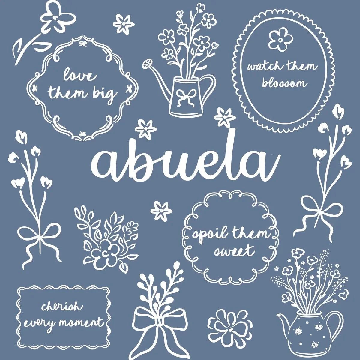 Custom Floral Family Nickname Shirt, Personalized Grandma Mama Nana Gigi Auntie Abuela Mother's Day Tee – abuela