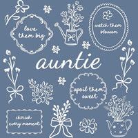Custom Floral Family Nickname Shirt, Personalized Grandma Mama Nana Gigi Auntie Abuela Mother's Day Tee – auntie
