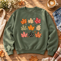 Autumn Leaves Sweatshirt Cute Colorful Maple Leaf Floral Fall Graphic Crewneck for Women