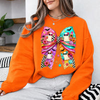 Beach Ghost Bow Tropical Summerween Sweatshirt and T-Shirt Halloween Summer Vacation Women Coquette Retro