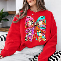 Beach Ghost Bow Tropical Summerween Sweatshirt and T-Shirt Halloween Summer Vacation Women Coquette Retro