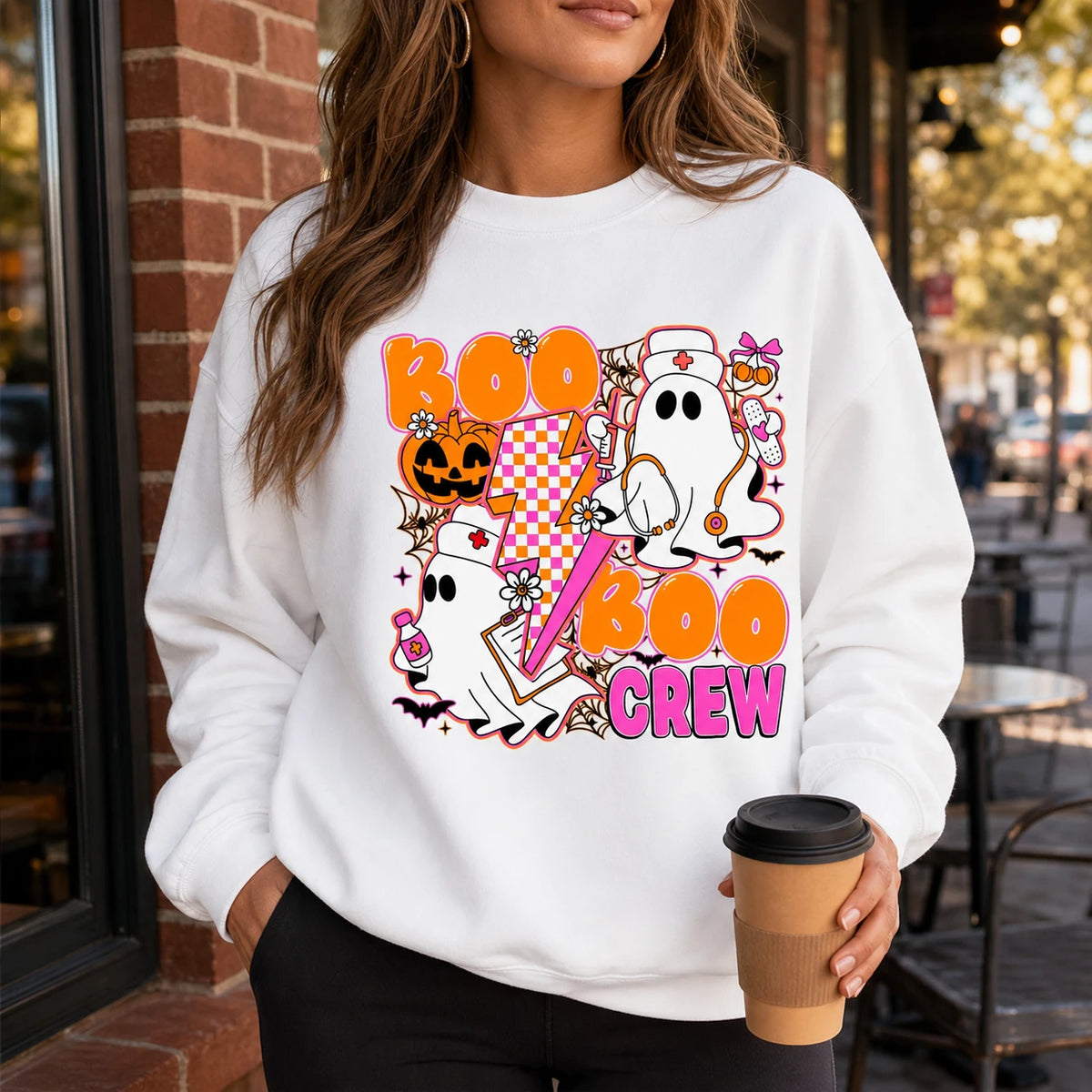 Boo Boo Crew Nurse Halloween Shirt Cute Ghost Medical Fall Tee