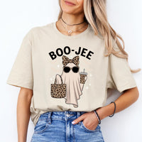 Boojee Ghost BOO-JEE Sweatshirt and T-Shirt Halloween Women Cute Leopard
