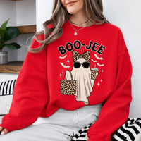 Boojee Ghost BOO-JEE Sweatshirt and T-Shirt Halloween Women Cute Leopard