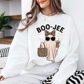 Boojee Ghost BOO-JEE Sweatshirt and T-Shirt Halloween Women Cute Leopard