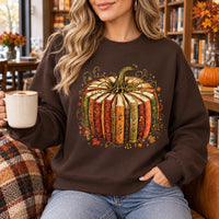 Book Pumpkin Graphic Sweatshirt and T-Shirt, Fall Reading for Women Book Lovers, Vintage Autumn Reader Gift