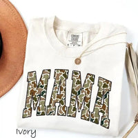 Camo Mama Shirt, MAMA Varsity Shirt, Mother's Day Mom Gift, Women, Retro Duck Camo Design