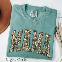 Camo Mama Shirt, MAMA Varsity Shirt, Mother's Day Mom Gift, Women, Retro Duck Camo Design