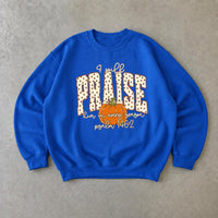 Christian Fall Sweatshirt I Will Praise Him In Every Season Autumn Faith Women Retro Pumpkin Design