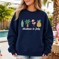 Christmas In July Tropical Summer Sweatshirt Women Cute Beach Holiday