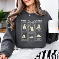 Chronic Pain Sweatshirt Pain Scale Snowman Winter Chronic Illness Women Cute Coquette Design
