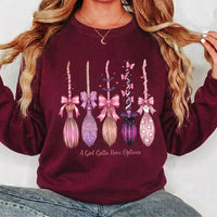 Coquette Halloween A Girl Gotta Have Options Sweatshirt Spooky Season Fall Witch Women Pink Retro