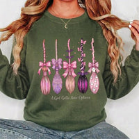Coquette Halloween A Girl Gotta Have Options Sweatshirt Spooky Season Fall Witch Women Pink Retro