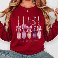 Coquette Halloween A Girl Gotta Have Options Sweatshirt Spooky Season Fall Witch Women Pink Retro