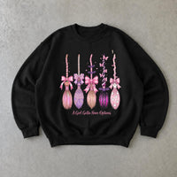 Coquette Halloween Sweatshirt A Girl Gotta Have Options Spooky Season Women Cute Pink Witchy Bow Design