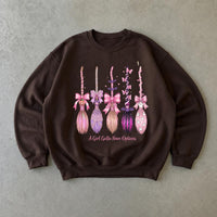 Coquette Halloween Sweatshirt A Girl Gotta Have Options Spooky Season Women Cute Pink Witchy Bow Design