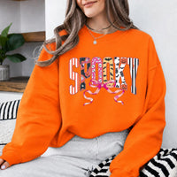 Coquette Halloween Sweatshirt and T-Shirt Spooky Bow Halloween Fall Spooky Season Women Cute Coquette