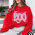 Coquette Halloween Sweatshirt and T-Shirt Pink Bow Boo Spooky Season Women Cute Preppy