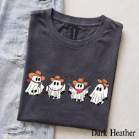 Cowboy Ghost T-Shirt Western Halloween Spooky Season Women Cute