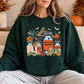 CRNA Halloween Sweatshirt, Pumpkin Spice Anesthesia Graphic, Funny Nurse Spooky Season Gift