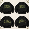 Custom Camo Zodiac Sweatshirt Personalized Star Sign Crewneck Vintage Varsity Graphic Pullover for Astrology Lovers
