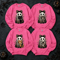 Custom Cat Breed Ghost Halloween Sweatshirt, Cute Leopard Print Kitty Spooky Season Sweater, Fall Cat Mom Gift