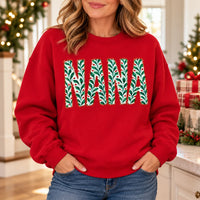 Custom Christmas Family Name Sweatshirt, Personalized Mama Nana Gigi Mimi Grandma Aunt Abuela Holiday
