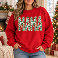 Custom Christmas Family Name Sweatshirt, Personalized Mama Nana Gigi Mimi Grandma Aunt Abuela Holiday