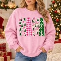Custom Christmas Family Title Sweatshirt, Personalized Mama Grandma Gigi Aunt Coquette Holiday