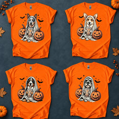 Custom Dog Breed Ghost Boba Halloween T-Shirt, Cute Spooky Season Pet Mom Graphic Tee, 50+ Breeds