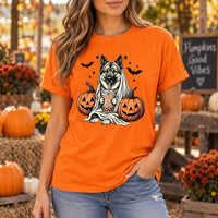 Custom Dog Breed Ghost Boba Halloween T-Shirt, Cute Spooky Season Pet Mom Graphic Tee, 50+ Breeds