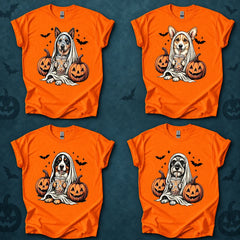 Custom Dog Breed Ghost Boba Halloween T-Shirt, Cute Spooky Season Pet Mom Graphic Tee, 50+ Breeds