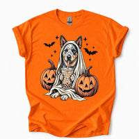 Custom Dog Breed Ghost Boba Halloween T-Shirt, Cute Spooky Season Pet Mom Graphic Tee, 50+ Breeds