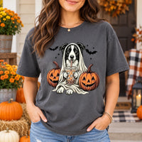 Custom Dog Breed Halloween Shirt, Cute Ghost Boba Pet Lover Tee, Spooky Fall Dog Mom Top
