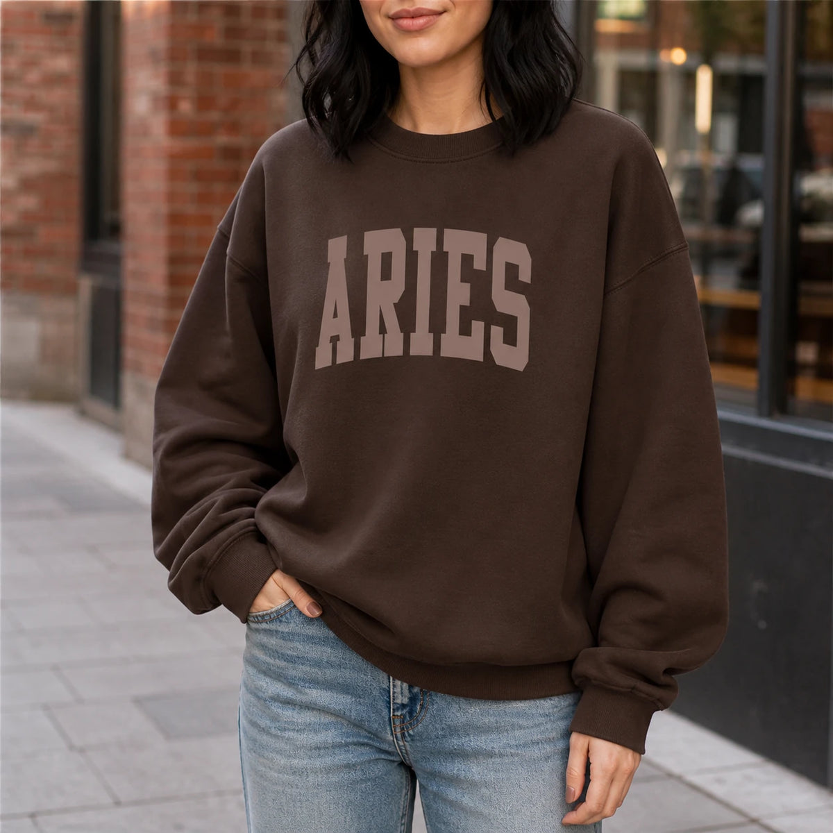 [Custom EST Year or Not EST] Custom Zodiac Sweatshirt, Personalized Star Sign Crewneck, White Astrology Pullover, Vintage Varsity Horoscope Birthday Gift