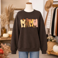 Custom Fall Family Sweatshirt, Personalized GIGI MAMA MIMI NANA HONEY Pumpkin Bow Autumn Crewneck Gift