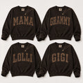 Custom Family Name Sweatshirt, Leopard Print Mama Gift - giftcuztom.com