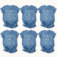 Custom Floral Family Nickname Shirt, Personalized Grandma Mama Nana Gigi Auntie Abuela Mother's Day Tee