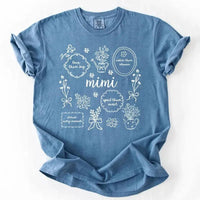 Custom Floral Family Nickname Shirt, Personalized Grandma Mama Nana Gigi Auntie Abuela Mother's Day Tee