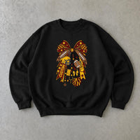 Custom Football Bow Personalized Team Spirit Sweatshirt Football Season Women Coquette Game Day Design