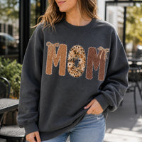 Custom Grandma Sweatshirt, Gigi Nana Mimi Mom Patchwork Name, Personalized Grandma & Mom Gift, Coquette Fall Floral, Women, Vintage Applique Style
