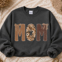 Custom Grandma Sweatshirt, Gigi Nana Mimi Mom Patchwork Name, Personalized Grandma & Mom Gift, Coquette Fall Floral, Women, Vintage Applique Style