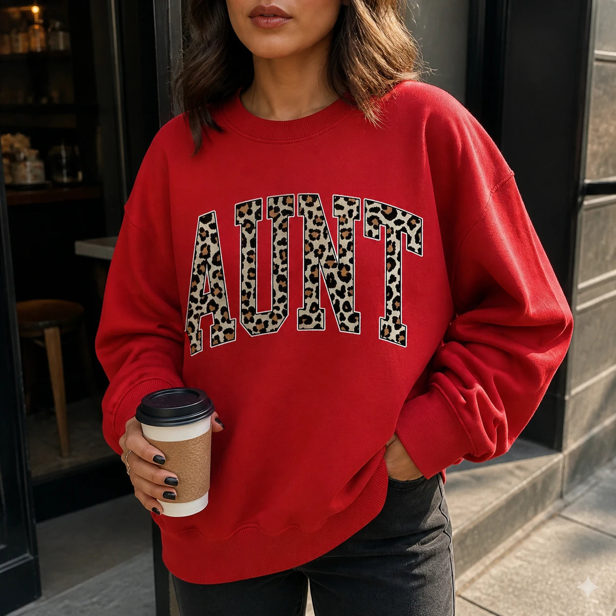 Custom Grandma Sweatshirt, Personalized Leopard Varsity Nana Gigi Mimi, Mother's Day Gift for Grandma, Women Retro Cheetah Print